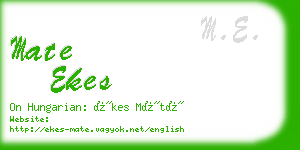 mate ekes business card